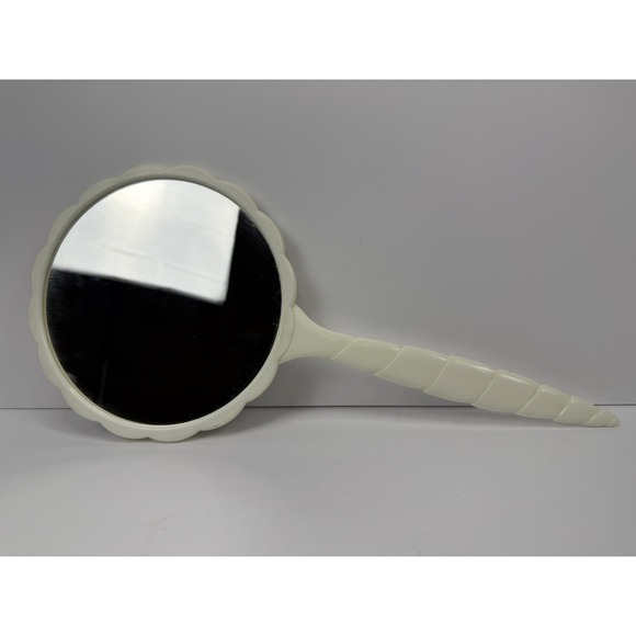 Vintage Menda 1950's Embellished White trinket box w/Matching  Handheld Mirror - Picture 15 of 16